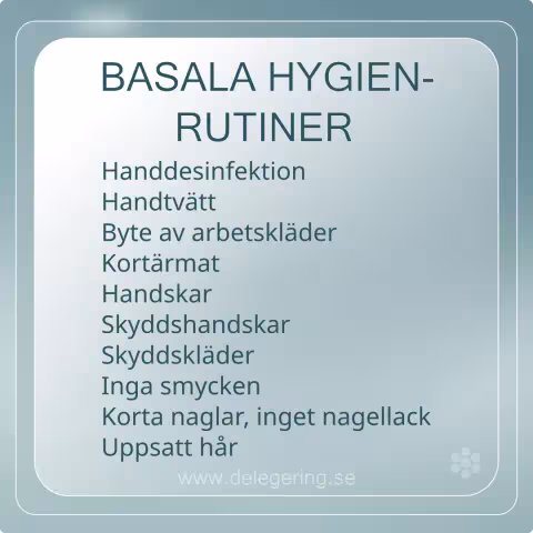 Basala Hygienrutiner, checklista